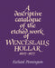 A Descriptive Catalogue of the Etched Work of Wenceslaus Hollar 1607 1677 by Richard Pennington