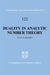 Duality in Analytic Number Theory by Peter D. Elliott, Elliott Peter D. T. a.