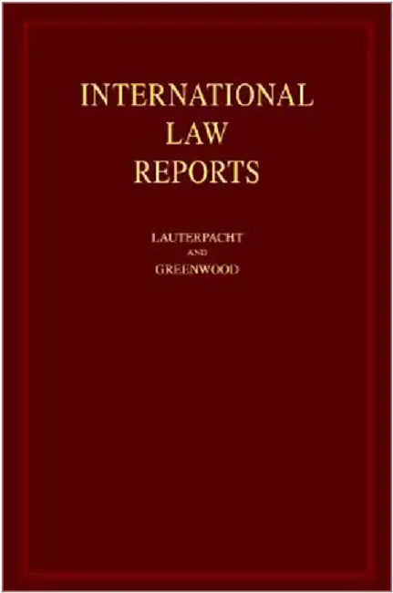 International Law Reports by E. Lauterpacht, C.J. Greenwood, A.G. Oppenheimer