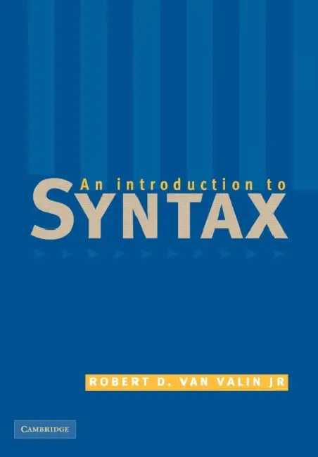 An Introduction to Syntax by Jr. Van Valin Robert D.