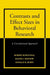 Contrasts and Effect Sizes in Behavioral Research: A Correlational Approach by Robert Rosenthal, Ralph L. Rosnow, Donald B. Rubin