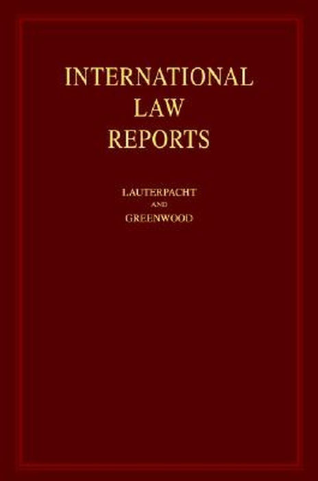 International Law Reports by Elihu Lauterpacht, C.J. Greenwood, A.G. Oppenheimer