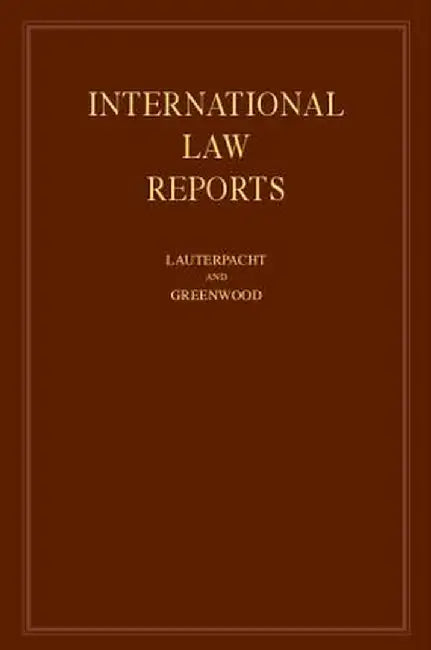International Law Reports by Elihu Lauterpacht, C.J. Greenwood, A.G. Oppenheimer
