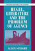 Hegel, Literature, and the Problem of Agency by Allen Speight, Robert B. Pippin