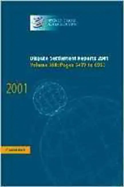 Dispute Settlement Reports 2001: Pages 6479-6953 (Vol. 13) by World Trade Organization