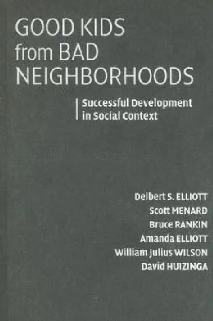 Good Kids from Bad Neighborhoods by Delbert S. Elliott, Scott Menard, Bruce Rankin