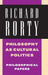Philosophy as Cultural Politics: Volume 4: Philosophical Papers by Richard Rorty