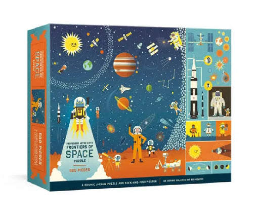 Professor Astro Cat's Frontiers of Space 500-Piece Puzzle: Cosmic Jigsaw Puzzle and Seek-And-Find Poster by Dominic Walliman