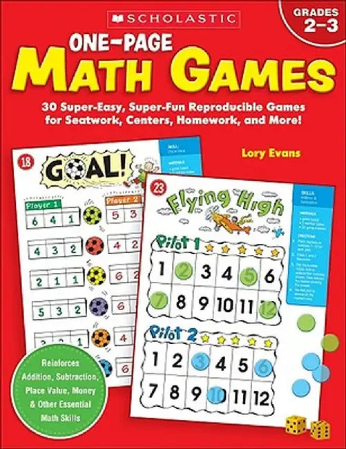 One-Page Math Games by Lory Evans