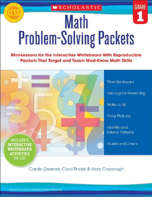 Math Problem-Solving Packets: Grade 1: Mini-Lessons For The Interactive Whiteboard With Reproducible