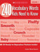 240 Vocabulary Words Kids Need To Know, Grade 1: 24 Ready-To-Reproduce Packets That Make Vocabulary Building Fun & Effective by Kama Einhorn