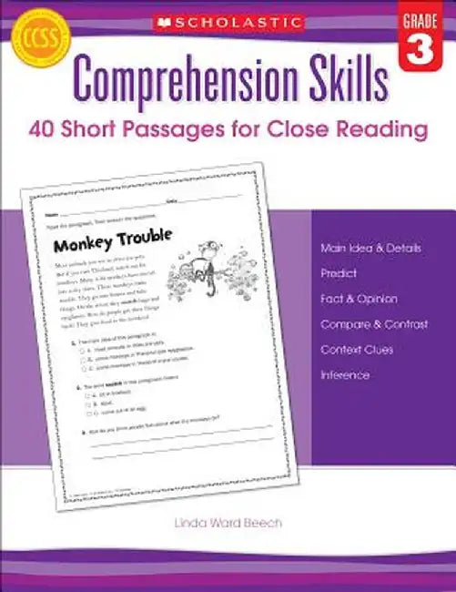 Comprehension Skills: Short Passages for Close Reading: Grade 3 by Linda Beech