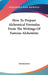 How To Prepare Alchemical Formulas From The Writings Of Famous Alchemists by Anonymous