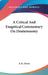 A Critical And Exegetical Commentary On Deuteronomy by S. R. Driver