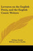 Lectures on the English Poets, and the English Comic Writers by William Hazlitt, William Carew Hazlitt