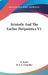 Aristotle And The Earlier Peripatetics V1 by E. Zeller, B. F. C. Costelloe