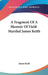 A Fragment Of A Memoir Of Field-Marshal James Keith by James Keith