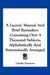 A Laconic Manual And Brief Remarker: Containing Over A Thousand Subjects, Alphabetically And Systematically Arranged by Charles Simmons