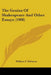 The Genius Of Shakespeare And Other Essays (1908) by William F. Osborne