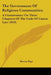 The Government Of Religious Communities: A Commentary On Three Chapters Of The Code Of Canon Law (1919) by Hector Papi