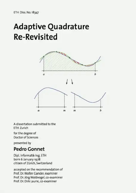 Adaptive Quadrature Re-Revisited by Pedro Gonnet