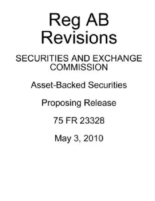 Revised Reg AB Proposing Release by Richard Careaga