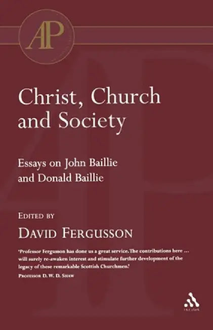 Christ, Church and Society by David Fergusson