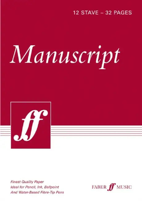 32-page A4 Manuscript Book, 12-stave by Faber Music