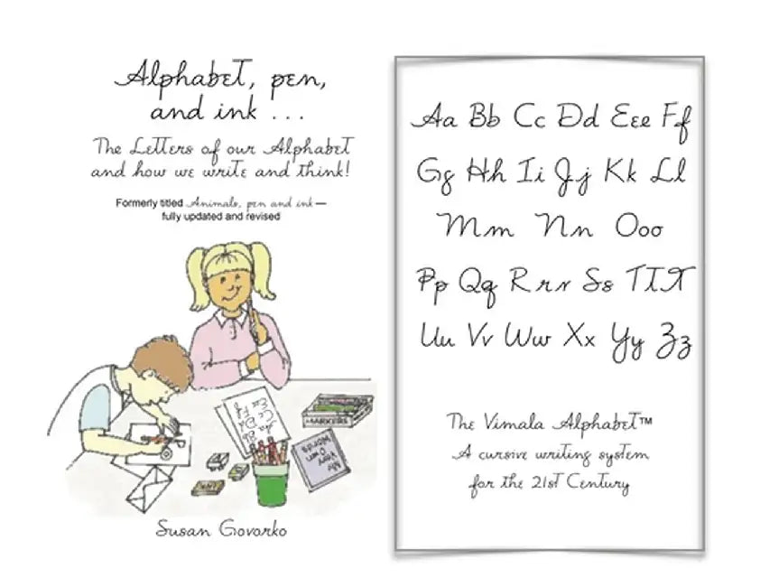 Alphabet, pen and ink by Susan Govorko