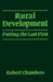 Rural Development: Putting the Last First by Robert Chambers