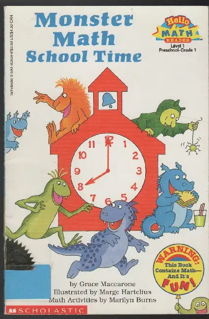 Hello Math Reader: Monster Math School Time (Level-1) by Grace Maccarone