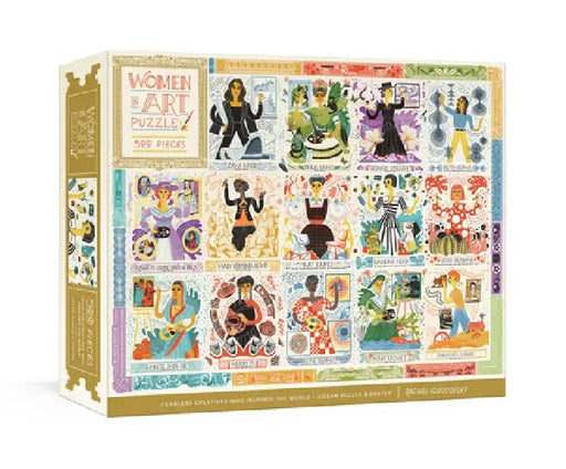 Women in Art Puzzle: Fearless Creatives Who Inspired the World 500-Piece Jigsaw Puzzle and Poster by Rachel Ignotofsky