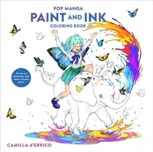 Pop Manga Paint and Ink Coloring Book by Camilla D'Errico
