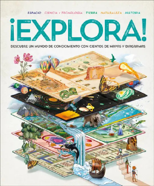 ¡Explora! (Explore): Descubre Un Mundo de Conocimiento Con Cientos de Mapas Y Diagramas by Dk