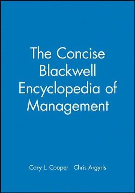 Conse Ency of Mngt by Cary L. Cooper