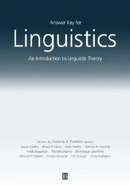 Answer Key for Linguistics by Fromkin