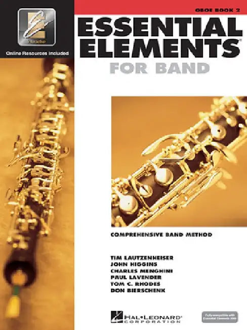Essential Elements for Band Book 2 with Eei Oboe Sheet Music Songbook Hal Leonard Concert Band Method with Online Audio Beginner Music Instruction for by Various