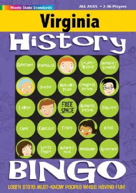 Virginia History Bingo Game! by Gallopade International