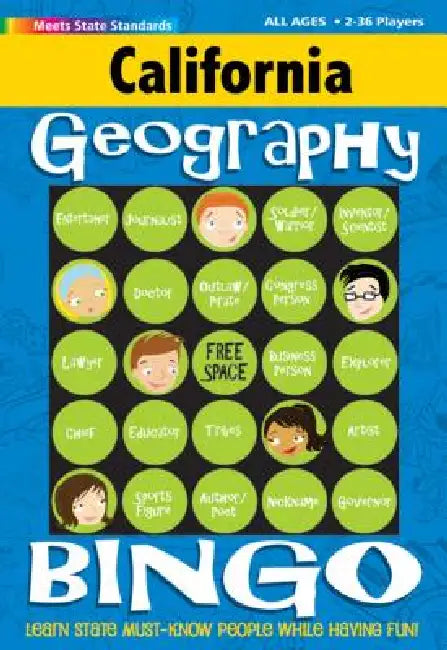 California Geography Bingo Game! by Gallopade International