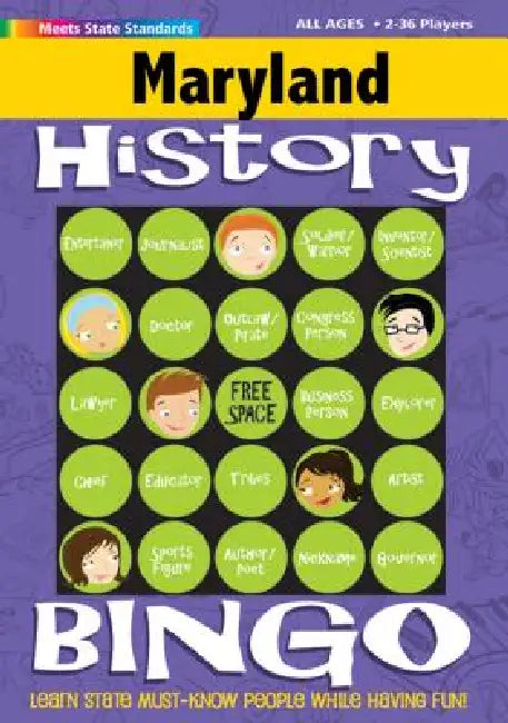 Maryland History Bingo Game! by Gallopade International