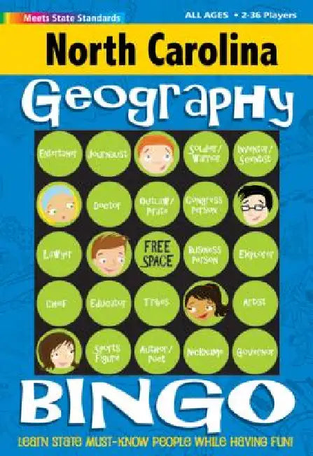 North Carolina Geography Bingo Game! by Gallopade International
