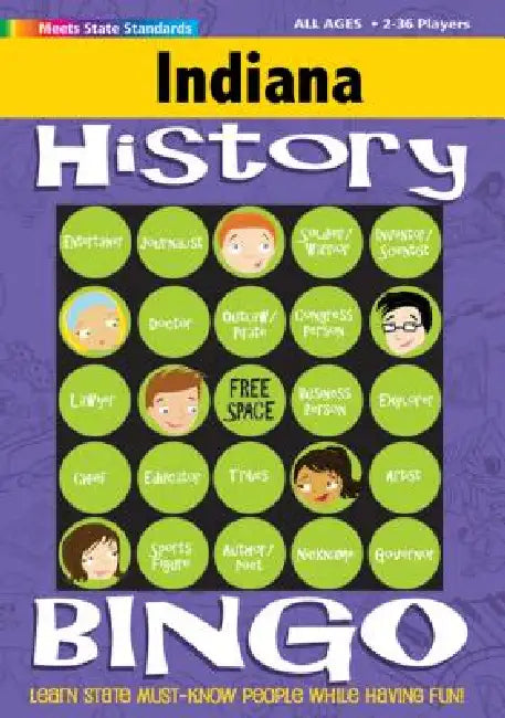 Indiana History Bingo Game by Gallopade International