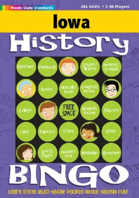 Iowa History Bingo Game by Gallopade International
