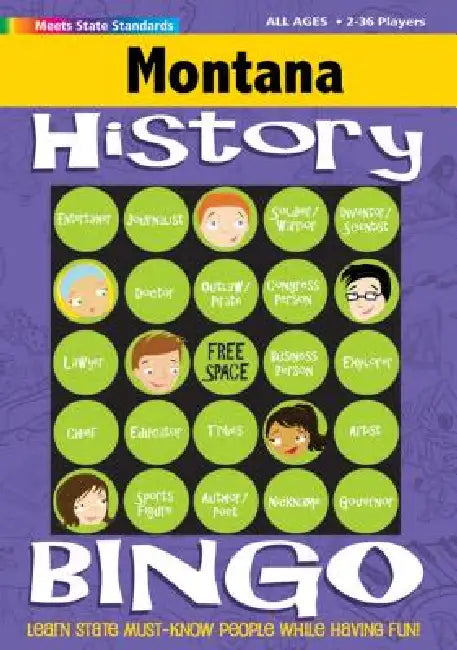 Montana History Bingo Game by Gallopade International