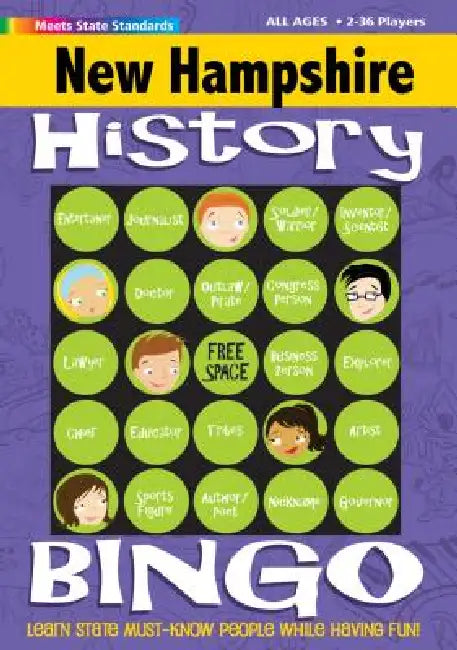 New Hampshire History Bingo Game by Gallopade International