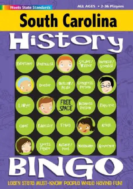 South Carolina History Bingo Game by Gallopade International