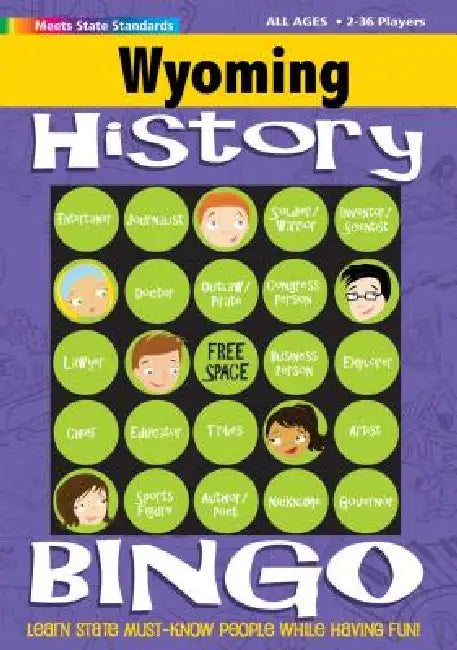 Wyoming History Bingo Game by Gallopade International