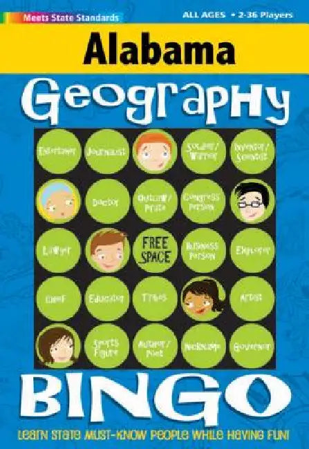 Alabama Geography Bingo Game by Gallopade International