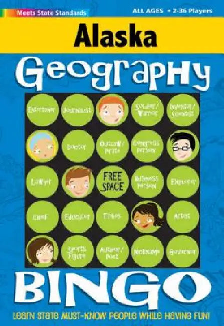 Alaska Geography Bingo Game by Gallopade International