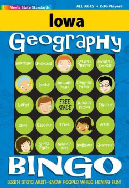Iowa Geography Bingo Game by Gallopade International